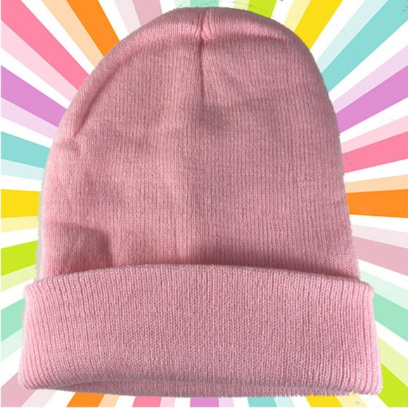 HP Baby Pink Beanie Took Winter Hat New - Picture 1 of 5